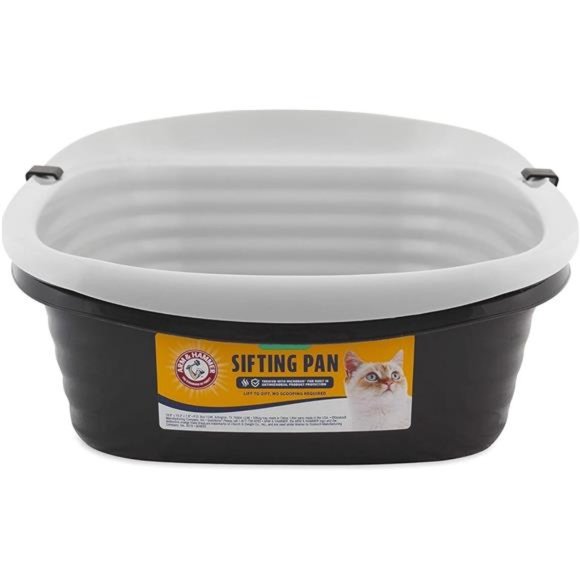 Large Sifting Litter Box Scoop Free Cat Litter Tray with Microban 19"x 15" x 8" - Picture 3 of 7